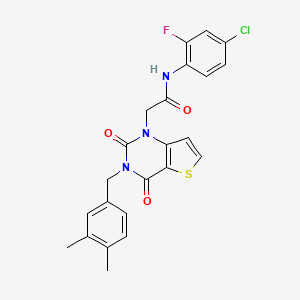 N-(4-chloro-2-fluorophenyl)-2-(3-(3,4-dimethylbenzyl)-2,4-dioxo-3,4-dihydrothieno[3,2-d]pyrimidin-1(2H)-yl)acetamide