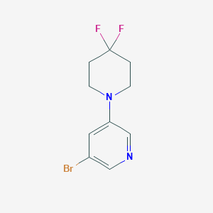 molecular formula C10H11BrF2N2 B1411652 3-溴-5-(4,4-二氟哌啶-1-基)吡啶 CAS No. 1707358-05-1