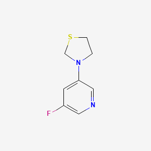 molecular formula C8H9FN2S B1411654 3-(5-Fluoropyridin-3-yl)thiazolidine CAS No. 1774894-69-7