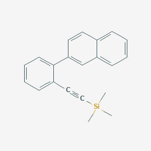 molecular formula C21H20Si B14116567 Trimethyl((2-(naphthalen-2-yl)phenyl)ethynyl)silane 