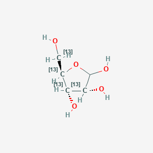 molecular formula C5H10O5 B14116593 (3R,4S,5R)-5-(hydroxy(113C)methyl)(3,4,5-13C3)oxolane-2,3,4-triol 