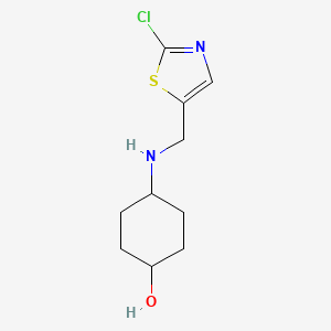 molecular formula C10H15ClN2OS B14116643 trans-4-{[(2-Chloro-1,3-thiazol-5-yl)methyl]amino}cyclohexanol 