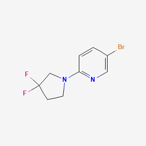 molecular formula C9H9BrF2N2 B1411669 5-溴-2-(3,3-二氟吡咯烷-1-基)吡啶 CAS No. 1779120-80-7