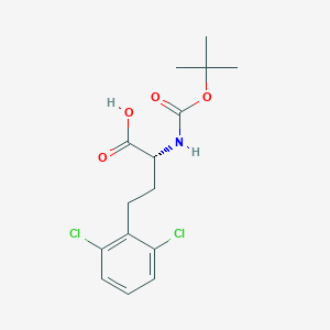 molecular formula C15H19Cl2NO4 B14116694 (R)-2-Tert-butoxycarbonylamino-4-(2,6-dichloro-phenyl)-butyric acid 