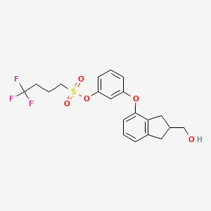 (R)-3-(2-(hydroxymethyl)-2,3-dihydro-1H-inden-4-yloxy)phenyl 4,4,4-trifluorobutane-1-sulfonate