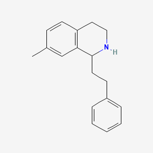 molecular formula C18H21N B14116733 7-Methyl-1-phenethyl-1,2,3,4-tetrahydroisoquinoline 