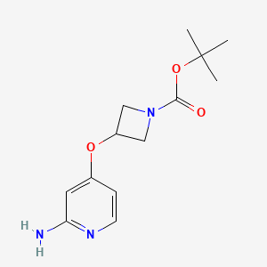 molecular formula C13H19N3O3 B14116747 Tert-butyl 3-[(2-aminopyridin-4-yl)oxy]azetidine-1-carboxylate 