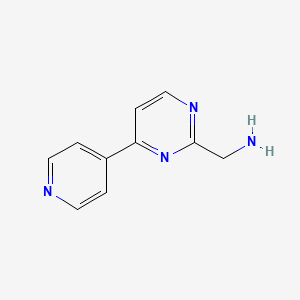 molecular formula C10H10N4 B14116751 (4-Pyridin-4-ylpyrimidin-2-YL)methanamine 