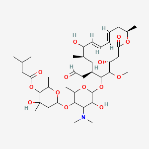 [6-[6-[[(4R,7R,9R,11E,13E,16R)-4,10-dihydroxy-5-methoxy-9,16-dimethyl-2-oxo-7-(2-oxoethyl)-1-oxacyclohexadeca-11,13-dien-6-yl]oxy]-4-(dimethylamino)-5-hydroxy-2-methyloxan-3-yl]oxy-4-hydroxy-2,4-dimethyloxan-3-yl] 3-methylbutanoate