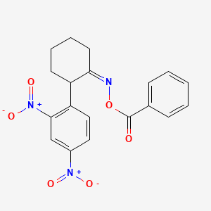 molecular formula C19H17N3O6 B14116755 [(Z)-[2-(2,4-dinitrophenyl)cyclohexylidene]amino] benzoate 