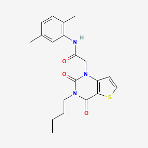 molecular formula C20H23N3O3S B14116763 2-(3-butyl-2,4-dioxo-3,4-dihydrothieno[3,2-d]pyrimidin-1(2H)-yl)-N-(2,5-dimethylphenyl)acetamide 