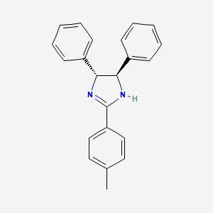 molecular formula C22H20N2 B14116777 (4r,5r)-2-(4-Methylphenyl)-4,5-diphenyl-imidazoline 