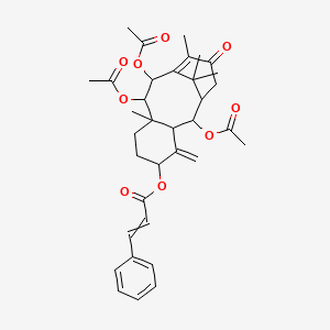 molecular formula C35H42O9 B14116791 (2,9,10-Triacetyloxy-8,12,15,15-tetramethyl-4-methylidene-13-oxo-5-tricyclo[9.3.1.03,8]pentadec-11-enyl) 3-phenylprop-2-enoate 