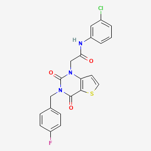 N-(3-chlorophenyl)-2-[3-[(4-fluorophenyl)methyl]-2,4-dioxothieno[3,2-d]pyrimidin-1-yl]acetamide