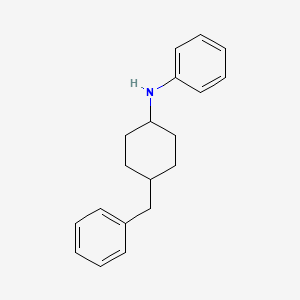 molecular formula C19H23N B14116822 N-[4-(Phenylmethyl)cyclohexyl]benzenamine CAS No. 1121585-16-7