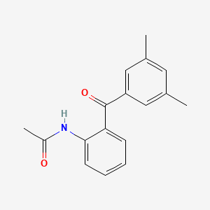 molecular formula C17H17NO2 B14116872 N-(2-(3,5-Dimethylbenzoyl)phenyl)acetamide 