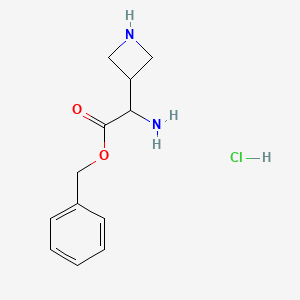 molecular formula C12H17ClN2O2 B14116877 benzyl 2-amino-2-(azetidin-3-yl)acetate;hydrochloride 