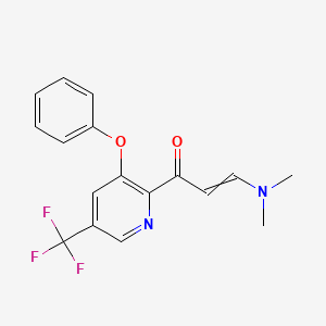 3-(Dimethylamino)-1-[3-phenoxy-5-(trifluoromethyl)pyridin-2-yl]prop-2-en-1-one