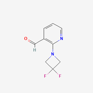 molecular formula C9H8F2N2O B1411689 2-(3,3-Difluoroazetidin-1-yl)nicotinaldehyde CAS No. 1707605-02-4