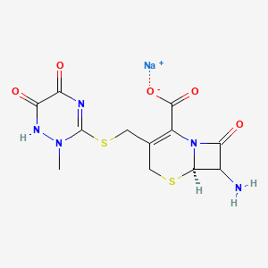 sodium;(6R)-7-amino-3-[(2-methyl-5,6-dioxo-1H-1,2,4-triazin-3-yl)sulfanylmethyl]-8-oxo-5-thia-1-azabicyclo[4.2.0]oct-2-ene-2-carboxylate