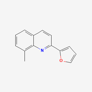 molecular formula C14H11NO B14116944 2-(2-Furyl)-8-methylquinoline 