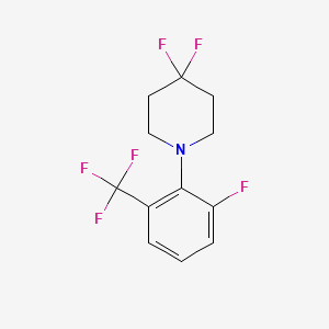 molecular formula C12H11F6N B1411696 4,4-Difluoro-1-(2-fluoro-6-(trifluoromethyl)-phenyl)piperidine CAS No. 1707358-10-8