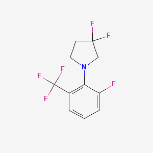 molecular formula C11H9F6N B1411697 3,3-Difluoro-1-(2-fluoro-6-(trifluoromethyl)-phenyl)pyrrolidine CAS No. 1707605-07-9