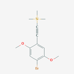 molecular formula C13H17BrO2Si B14116971 ((4-Bromo-2,5-dimethoxyphenyl)ethynyl)trimethylsilane 