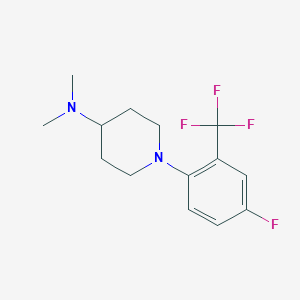 molecular formula C14H18F4N2 B1411698 1-(4-Fluoro-2-(trifluoromethyl)phenyl)-N,N-dimethylpiperidin-4-amine CAS No. 1707605-08-0