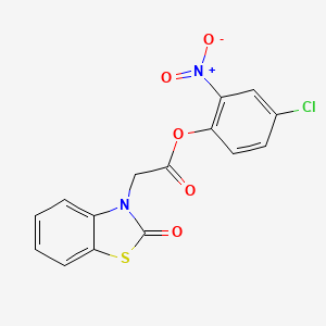 (4-chloro-2-nitrophenyl) 2-(2-oxo-1,3-benzothiazol-3-yl)acetate