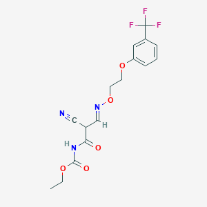 ethyl N-[(3E)-2-cyano-3-[2-[3-(trifluoromethyl)phenoxy]ethoxyimino]propanoyl]carbamate