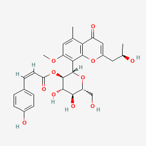 [(2S,3R,4S,5S,6R)-4,5-dihydroxy-6-(hydroxymethyl)-2-[2-[(2R)-2-hydroxypropyl]-7-methoxy-5-methyl-4-oxochromen-8-yl]oxan-3-yl] (Z)-3-(4-hydroxyphenyl)prop-2-enoate