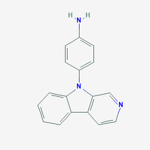 molecular formula C17H13N3 B014117 9-(4'-Aminophenyl)-9H-pyrido[3,4-b]indole CAS No. 219959-86-1