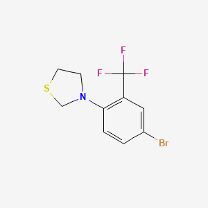 molecular formula C10H9BrF3NS B1411701 3-(4-Bromo-2-(trifluoromethyl)phenyl)thiazolidine CAS No. 1779135-41-9