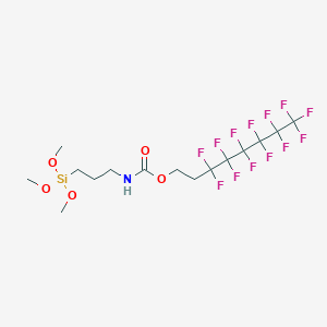 molecular formula C15H20F13NO5Si B14117043 Tridecafluorooctyl [3-(trimethoxysilyl)propyl]carbamate CAS No. 1421688-36-9