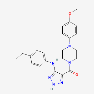 (5-((4-ethylphenyl)amino)-1H-1,2,3-triazol-4-yl)(4-(4-methoxyphenyl)piperazin-1-yl)methanone