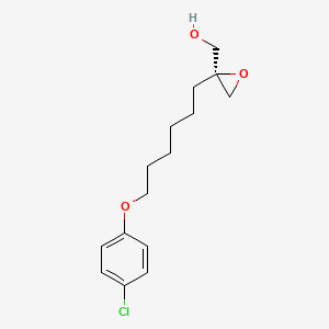 molecular formula C15H21ClO3 B14117097 Oxiranemethanol, 2-[6-(4-chlorophenoxy)hexyl]-, (2S)- 