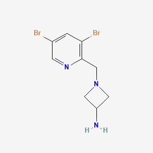 1-[(3,5-Dibromopyridin-2-yl)methyl]azetidin-3-amine