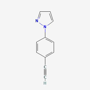 molecular formula C11H8N2 B1411712 1-(4-乙炔基苯基)-1H-吡唑 CAS No. 1270965-28-0