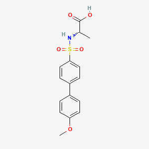 molecular formula C16H17NO5S B14117131 (2S)-2-[[4-(4-methoxyphenyl)phenyl]sulfonylamino]propanoic acid 