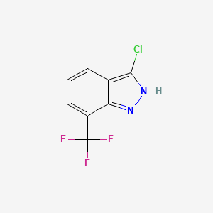 molecular formula C8H4ClF3N2 B1411714 3-chloro-7-(trifluoromethyl)-1H-indazole CAS No. 1388070-01-6