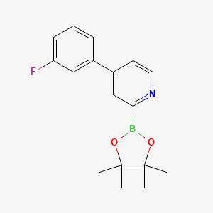 molecular formula C17H19BFNO2 B14117154 4-(3-Fluorophenyl)pyridine-2-boronic acid pinacol ester CAS No. 1402172-83-1