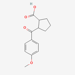 2-(4-Methoxybenzoyl)cyclopentane-1-carboxylic acid