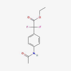 molecular formula C12H13F2NO3 B14117186 Ethyl [4-(acetylamino)phenyl](difluoro)acetate CAS No. 1436389-44-4