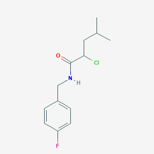 molecular formula C13H17ClFNO B1411719 2-chloro-N-[(4-fluorophenyl)methyl]-4-methylpentanamide CAS No. 2034157-47-4