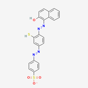 molecular formula C22H15N4O4S2- B14117205 4-[[4-[(2-Hydroxynaphthalen-1-yl)diazenyl]-3-sulfanylphenyl]diazenyl]benzenesulfonate 