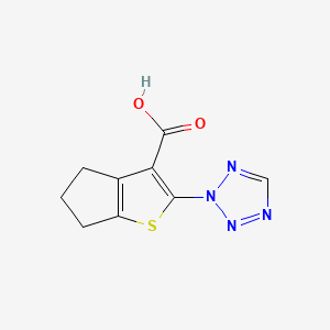 molecular formula C9H8N4O2S B1411724 2-(2H-Tetrazol-2-yl)-5,6-dihydro-4h-cyclopenta[b]thiophene-3-carboxylic acid CAS No. 2090315-87-8