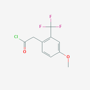 molecular formula C10H8ClF3O2 B1411727 2-(4-Methoxy-2-(trifluoromethyl)-phenyl)acetyl chloride CAS No. 1428350-09-7