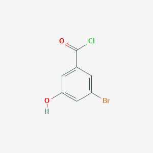 molecular formula C7H4BrClO2 B1411728 3-Bromo-5-hydroxybenzoyl chloride CAS No. 1261672-71-2