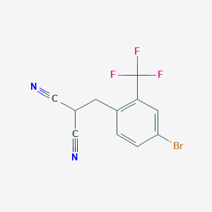 molecular formula C11H6BrF3N2 B1411735 2-(4-Bromo-2-trifluoromethyl-benzyl)-malononitrile CAS No. 2088942-86-1